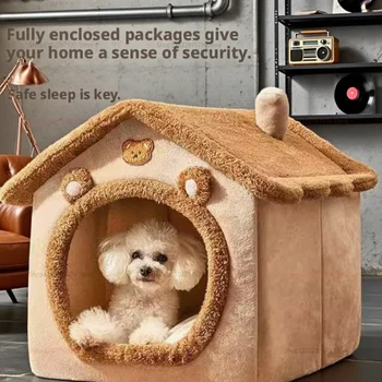 Foldable Pet Cave Bed 1