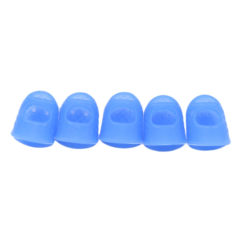 5pcs/Lot Multifunctional Silicone Thimbles Hollowed Out Breathable Protective Finger Sleeve DIY Crafts Sewing Accessories