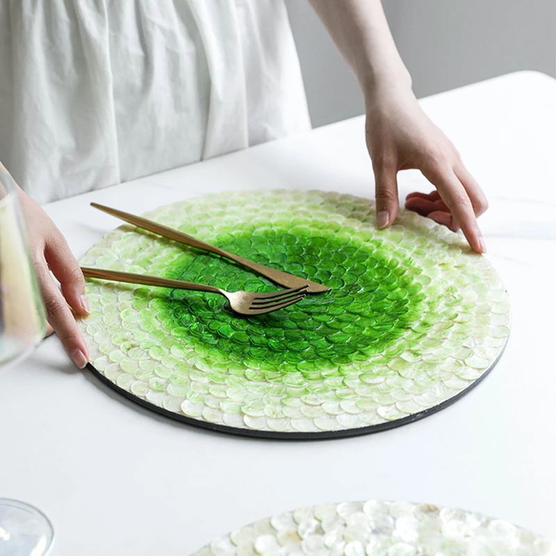 

Роскошная круглая Изолированная подстилка, креативная оболочка, подушка для обеденного стола, десертная тарелка для хлеба и еды, искусственное украшение для дома