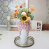 Ceramic Vase Embossed Three-dimensional Flower Pink Flower Vase Porcelain Handicraft Decoration Desktop Flower Arrangement 5