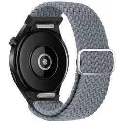 Nylon Braided Sport Band - Universal No-Gap Design for Watch 5 pro 45mm (Grey)