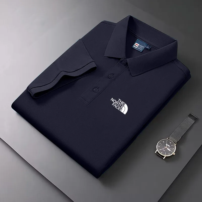 

New Summer Fashion Polo Collar Print 60% Cotton Men's Casual Solid Color Slim Fit Men's Polo Shirt Men's Polo Shirt