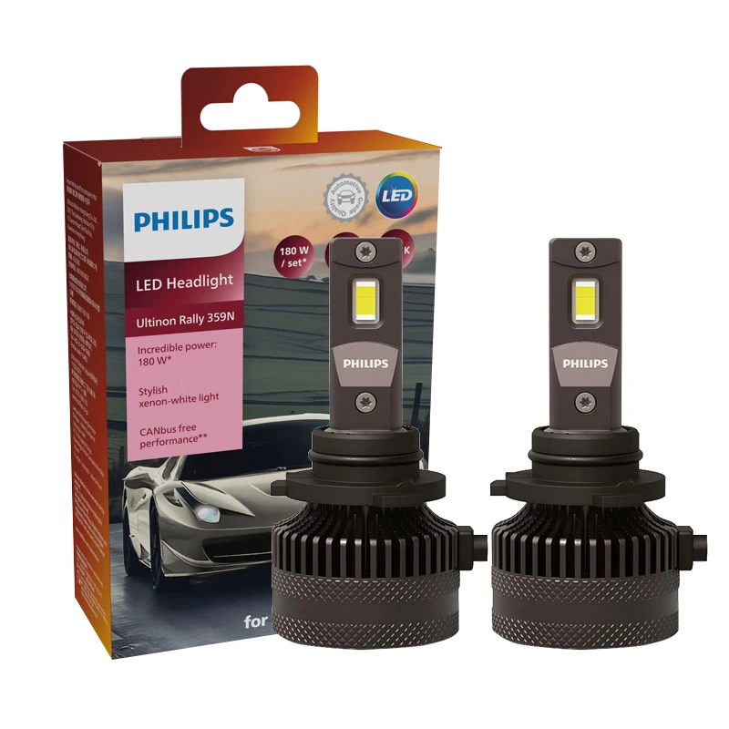 ตัวเลือกสินค้า หลอดไฟ LED กำลังสูง Philips 15000lm แสงขาว 6500K สำหรับรถยนต์ H4/H7/H8/H11/HB3/HB4/H19/HIR2/H1