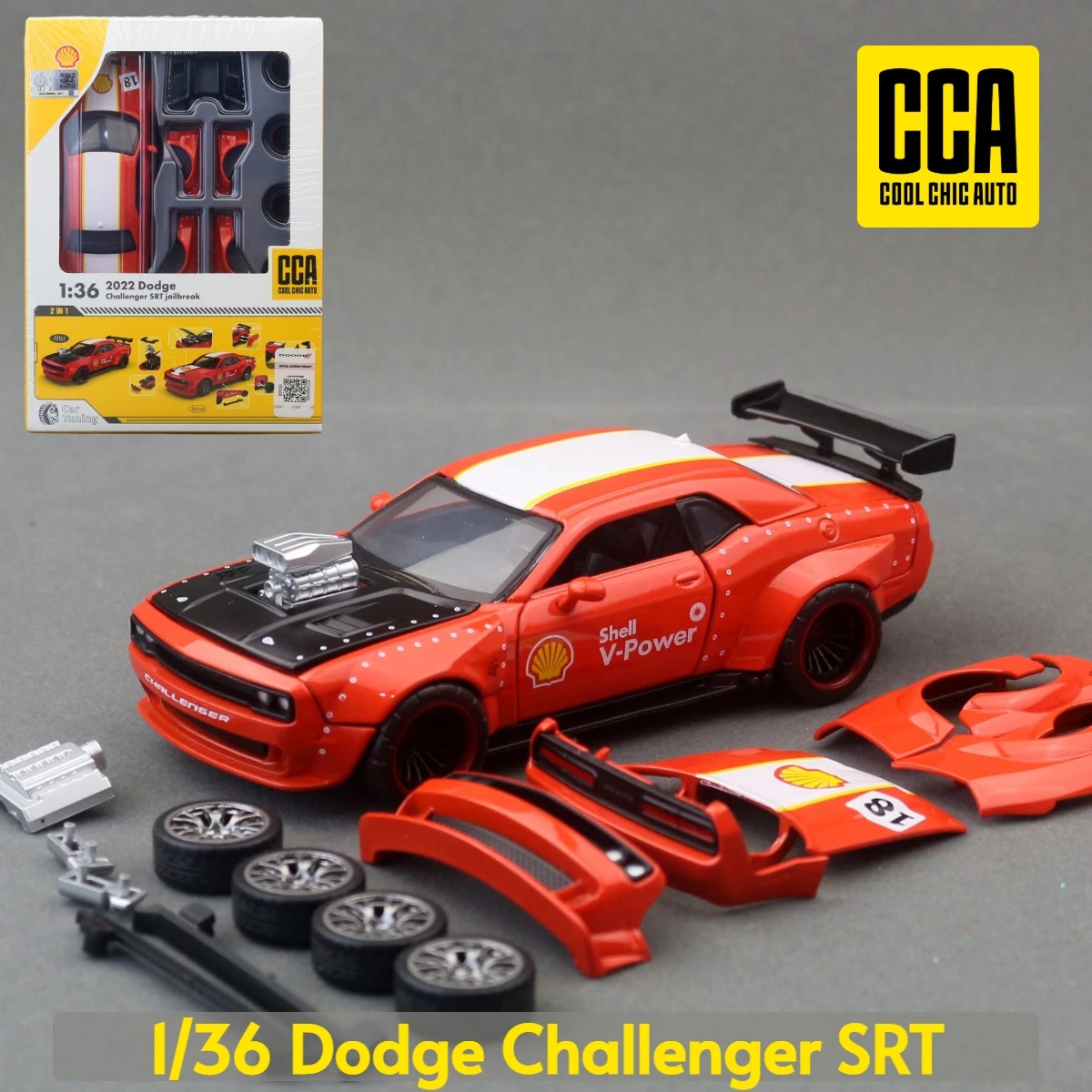 CCA COOL CHIC AUTO 1/36 Dodge Challenger SRT Hellcat Assembled