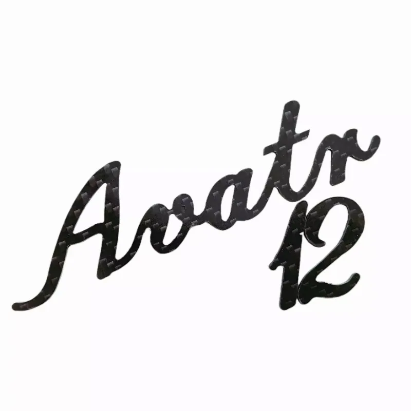 Avatr 11/12 전용 및 맞춤형 자동차 로고, 블랙 전사, 수정된 영어 문자 후면 배지