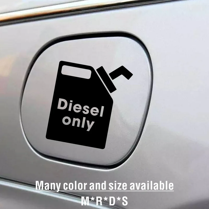 

DIESEL ONLY Car Sticker Decals Safety Fuel Decorative Accessories Creative Sunscreen Waterproof PVC