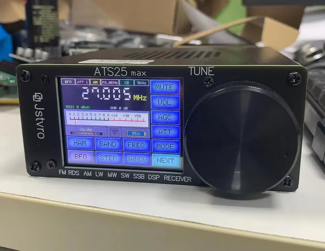 Ats25 max-無線受信機s4732,fm rds am lw mw sw ssb dsp,LCD