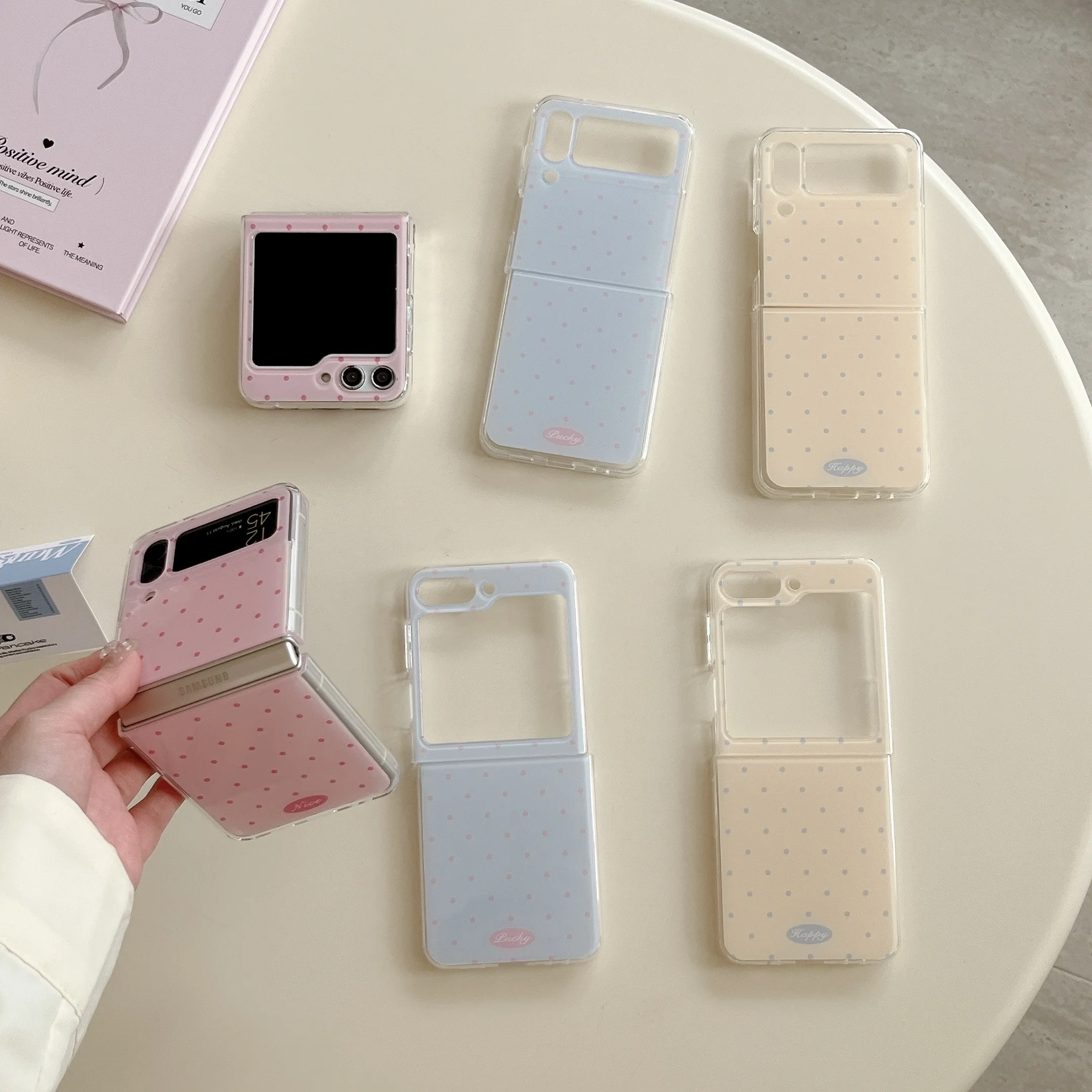 Korean Fashion Candy-Colored Polka Dot Phone Case - Cute Shockproof Back Cover Gift