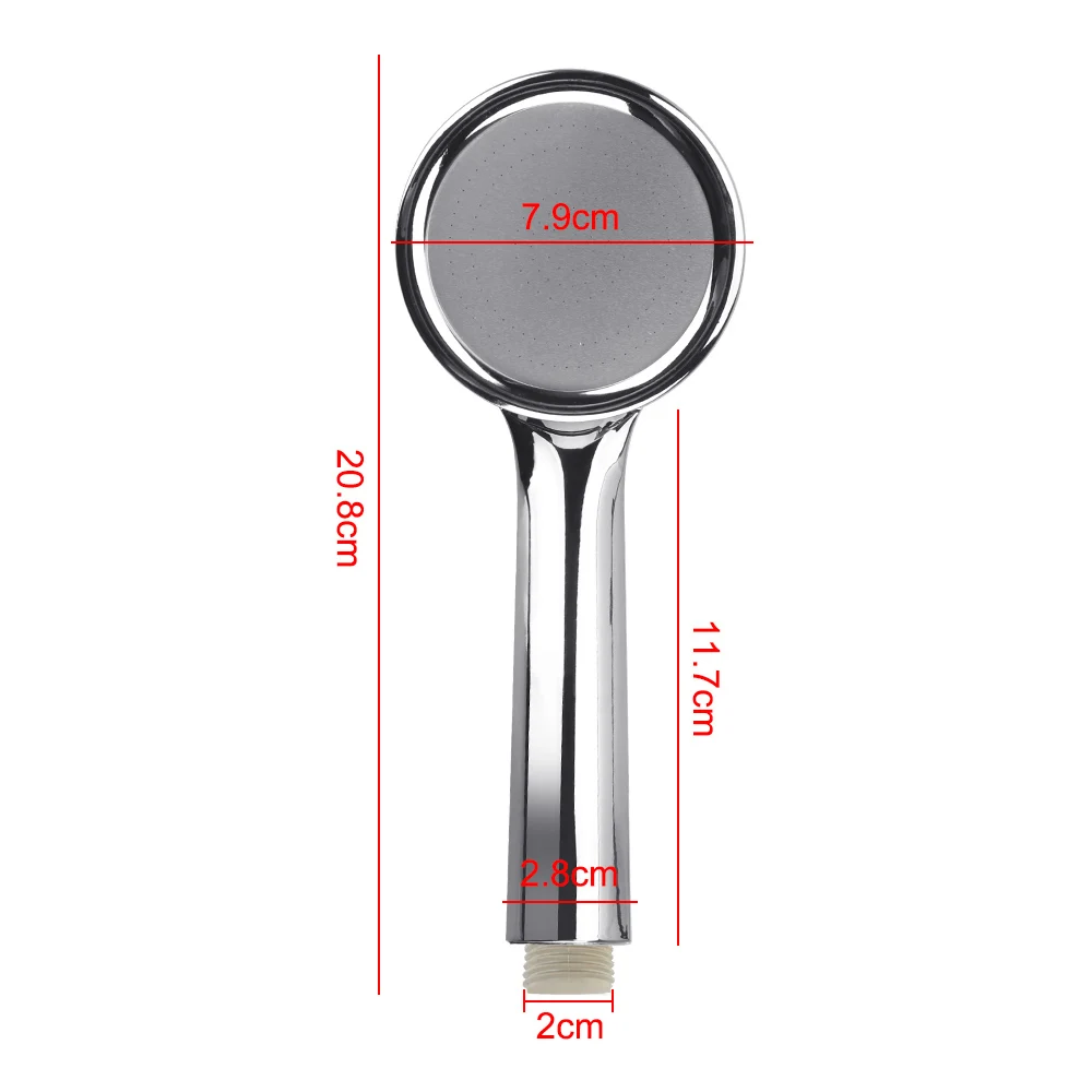 High-Pressure Water-Saving Chrome Shower Head with Rainfall Spray