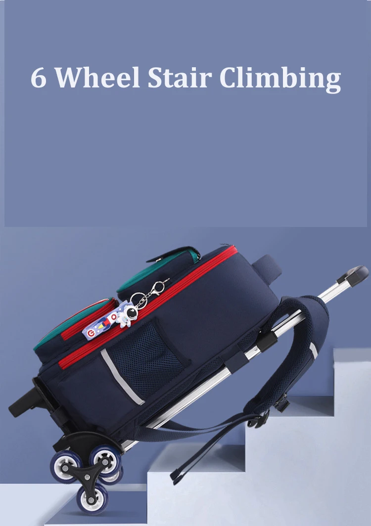 Student Rolling Backpacks for Primary School Children Trolley School Backpack Wheeled Bag Back To School Backpacks with Wheels 5