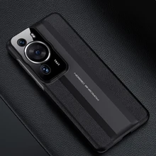  For Huawei P60 Pro Case Genuine Real Cow Leather Full Lens Protection Cover Ultra Slim Case for Huawei P60 