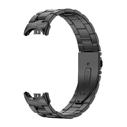Premium Stainless Steel Watch Strap for Smart Bands - Sleek Metal Bracelet Accessory (Black)