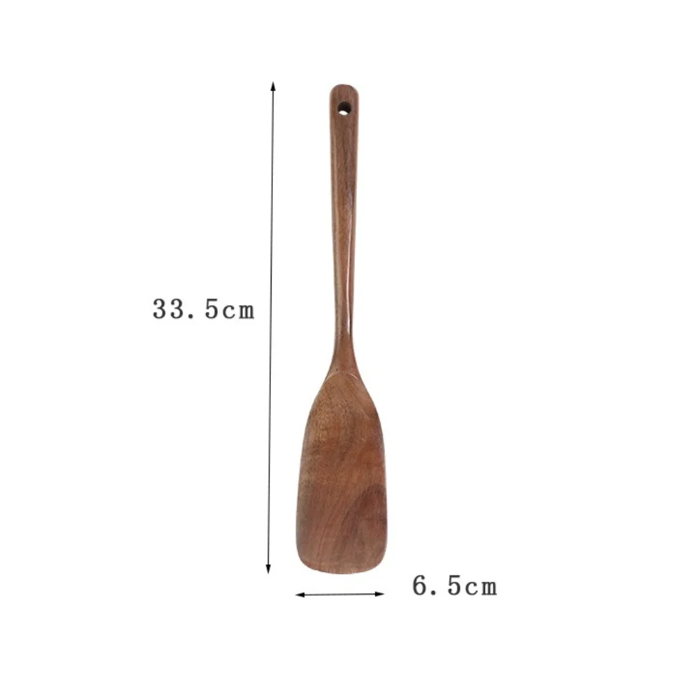 Durable Wooden Spatula Spoon High Temperature Resistant Wooden Gadgets Colander Spoon Nonstick Teak Tableware Special Nano Soup