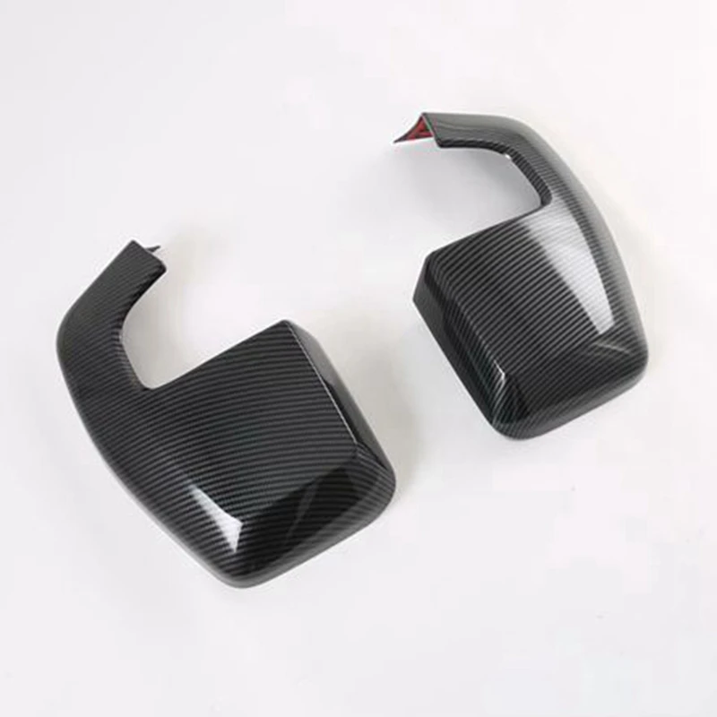 Car Carbon Rear View Side Glass Mirror Cover Trim Caps for Ford Transit Tourneo Custom