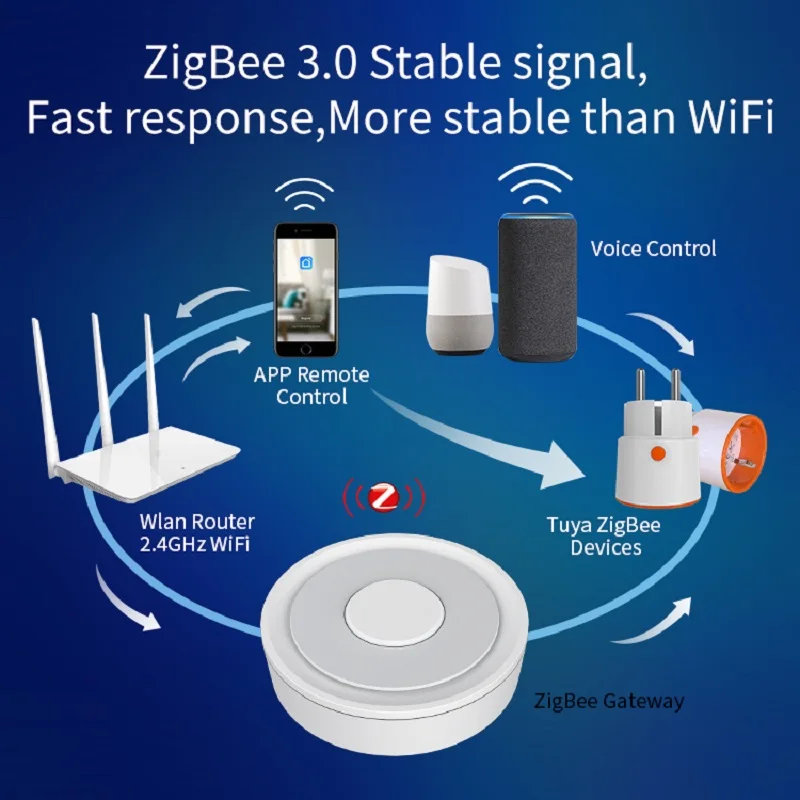 Smart Zigbee EU Plug with Power Monitoring, Timer, and Child Lock - Voice Controlled