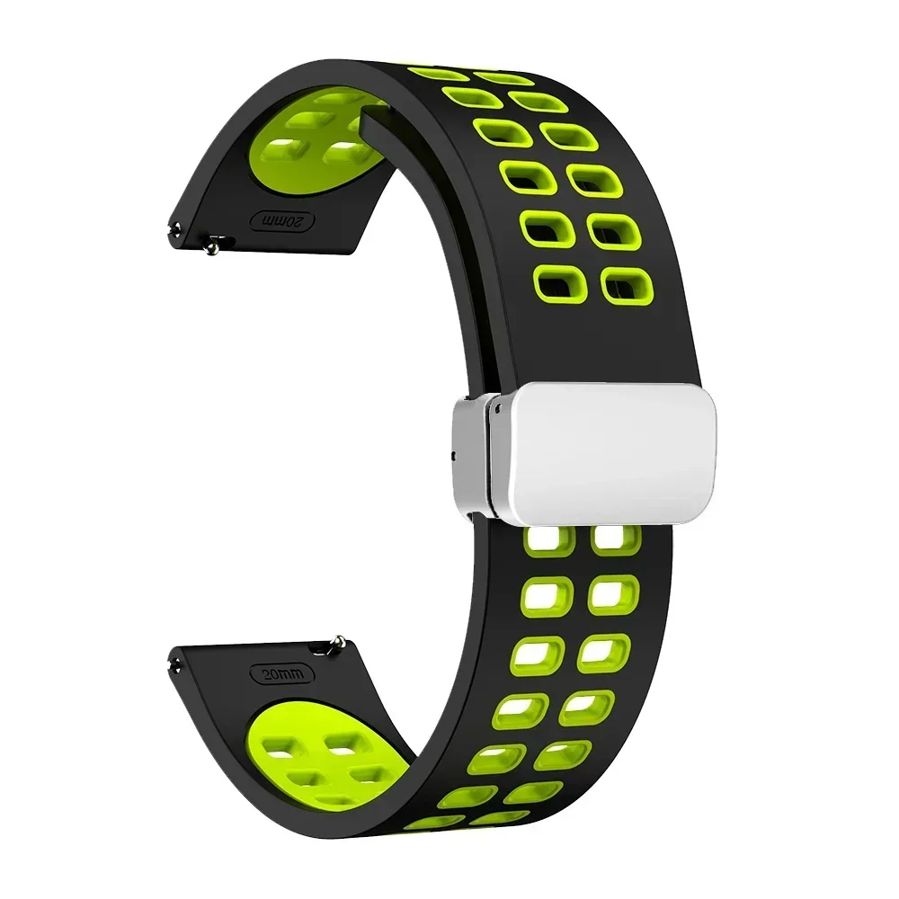 Premium Silicone Magnetic Strap – 20mm/22mm | Universal Fit