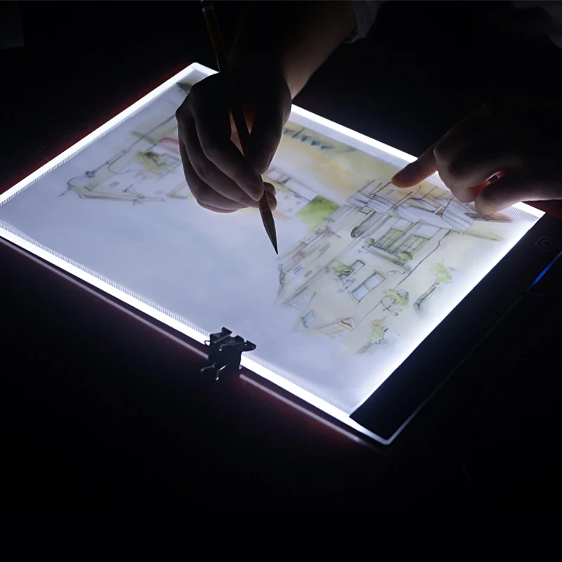 초박형 A4 LED 라이트 패드 아티스트 라이트 박스 테이블 트레이싱 드로잉 보드 패드, 다이아몬드 페인팅 자수 도구 