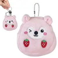 Strawberry Purse Hamster Kids Coin Purse Animal Wallet Small Coin Purse Cute Strawberry Bag Cute Coin Purse for Money Girl Kids 1