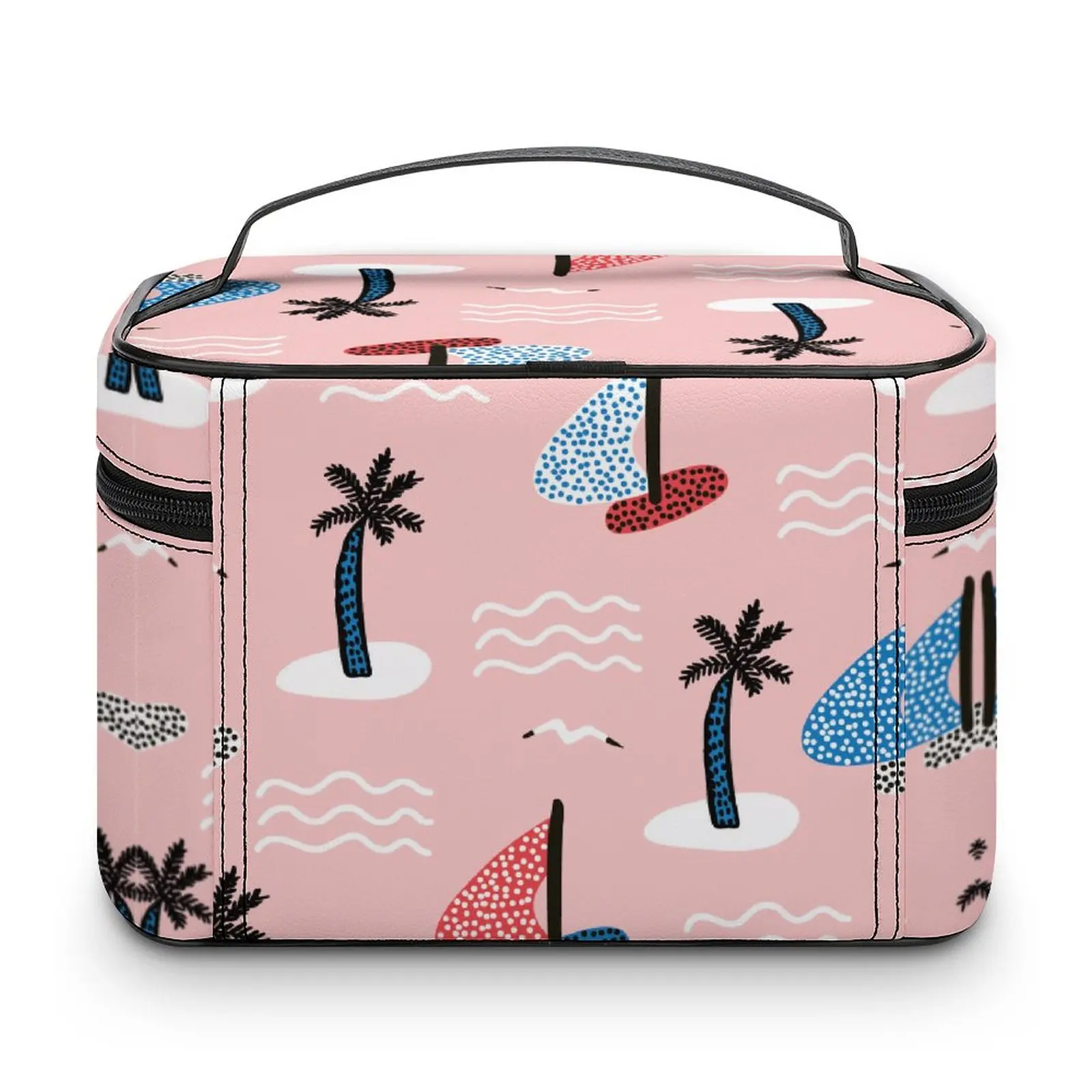 Customized Pattern Makeup Bag Pink Travel Makeup Bag Women Multifunction Cosmetic Bag Toiletries Organizer Storage Wash Bag