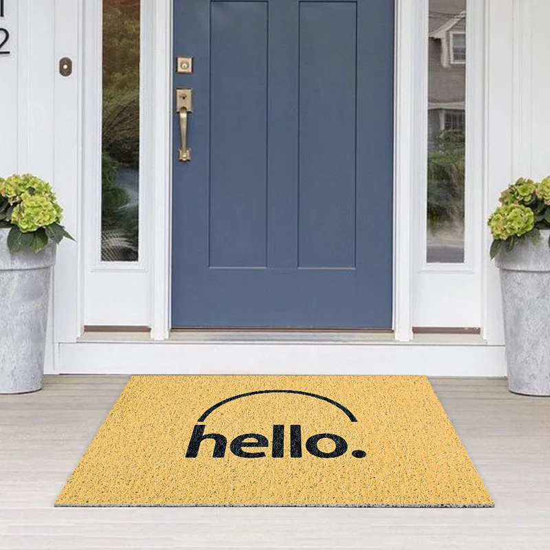 Porch Creative Design Door Mat Carpet PVC Anti-slip Mat Silk Loop Can Be Cut Home Carpet Small Size Entrance Door floor mat non slip mat door mat fun doormat carpet mat