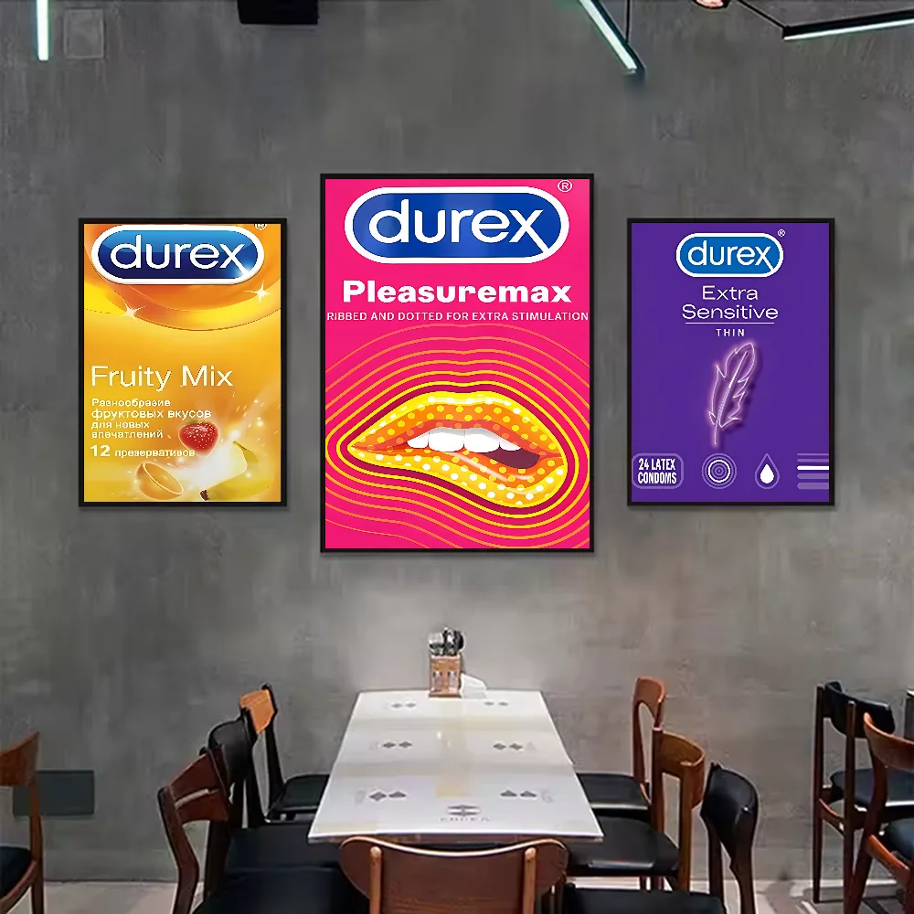 Condom Brand Poster HD Art Sticky Wall Waterproof Home Living Room Bedroom Bar Aesthetic Decoration