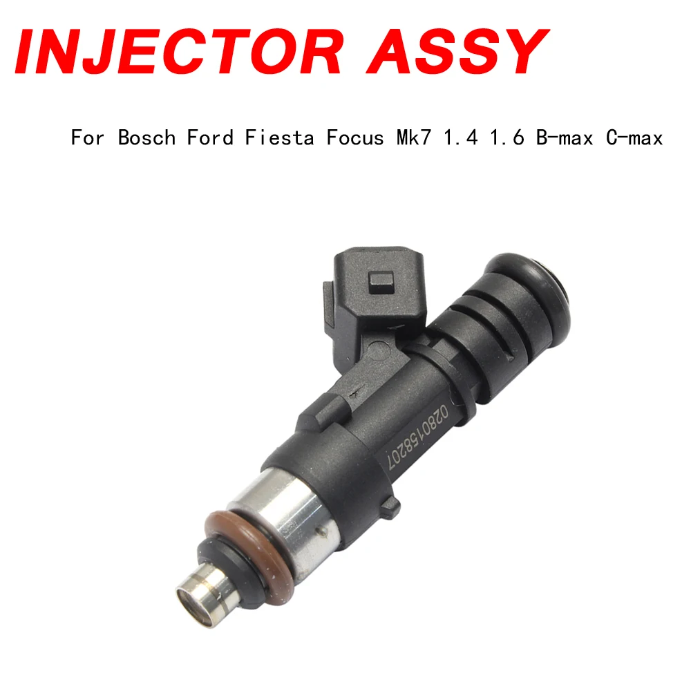 1PCS Fuel Injector Nozzle For Bosch Ford Fiesta Focus Mk7 1.4 1.6 B-max C-max 0280158207