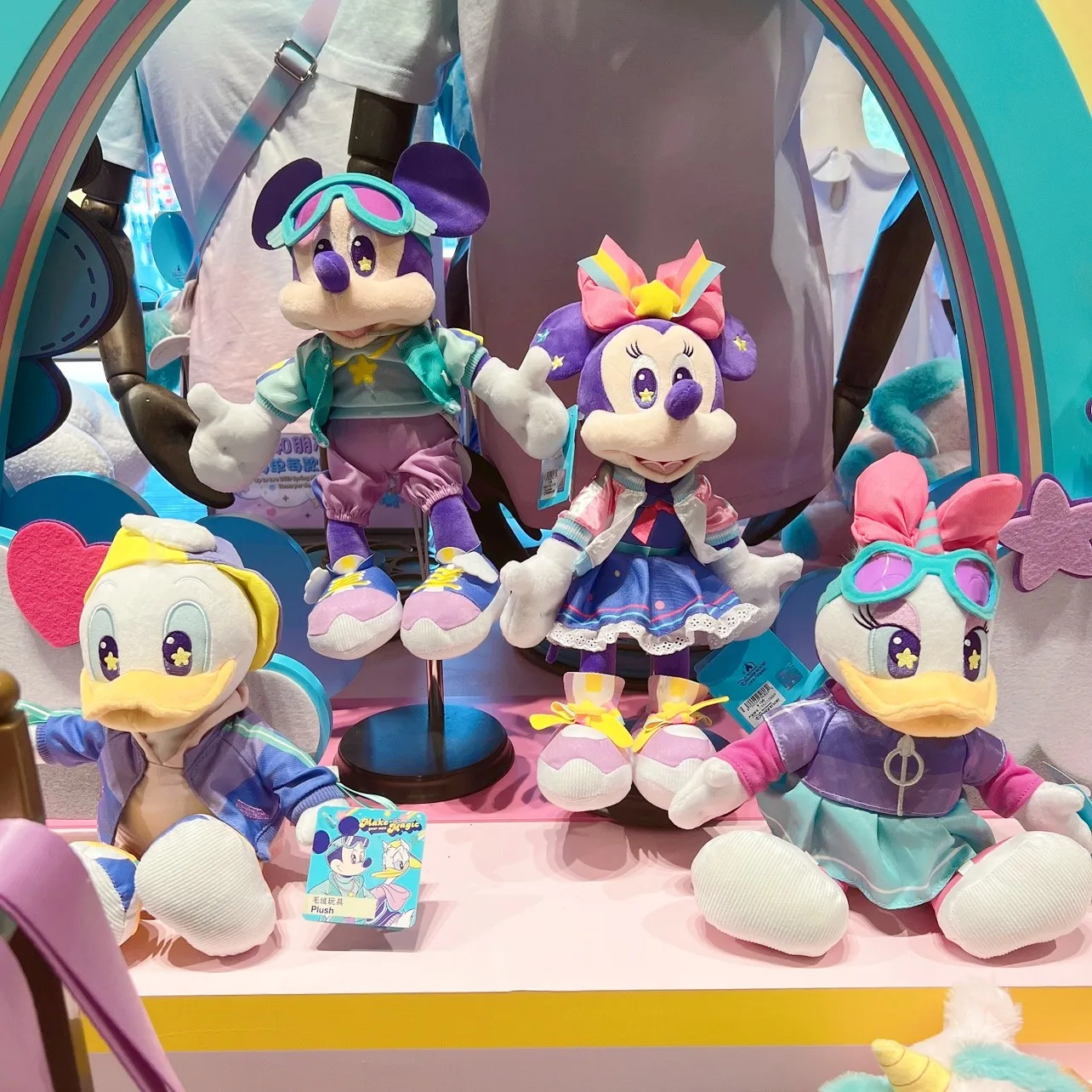 

2023 New Original Disney Spring Day Stars Eye Mickey And Friends Series Minnie Donald Duck Plush Soft Toy Doll Kid Birthday Gift