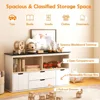 Kids Toy Organizers and Storage, Multifunctional Storage Cabinet Toy Chest with Blackboard, 4 Drawers and 2 Cubbies, Bookshelf 3