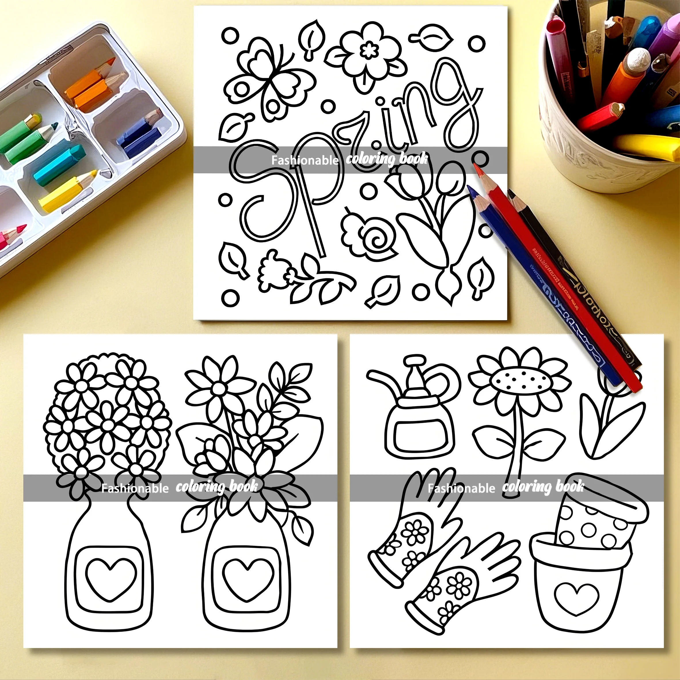 COZY SPRING Bold-easy Patterns Coloring Book for Adults Cute Drawing Book Perfect Gift for Party and Birthday 4