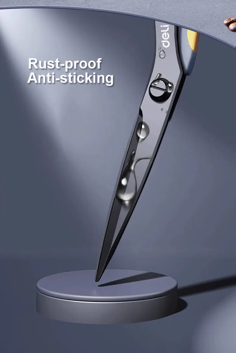 Anti-Stick Scissors - 175mm Deli Craft  Stationery Tool for Office School DIY