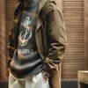 Maden Retro M51 Hooded Windbreaker Loose Fit Cotton Zipper Mid-length Jacket Versatile Solid Color Outerwear for Men's Autumn 4