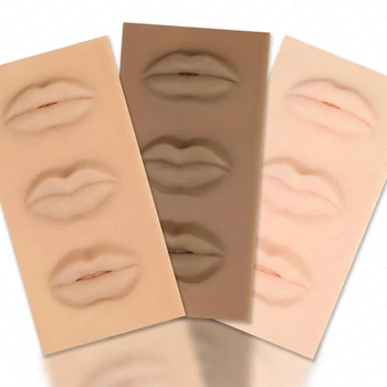 Guapa Modello per labbra 3D Tatuaggio in lattice Trucco permanente Colorazione delle labbra Pratica Pelle con 3 tipi Europa Forma delle labbra per Tecnica di fard per labbra