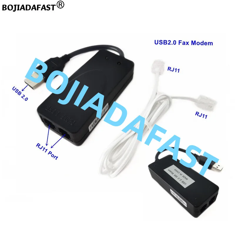 

Hot Sale USB Fax Modem With Dual 2 RJ11 Port Caller ID Dial Up 56K V.92 V.90 Conexant CX93010 Supports WINDOWS 11 10 8 7 Linux