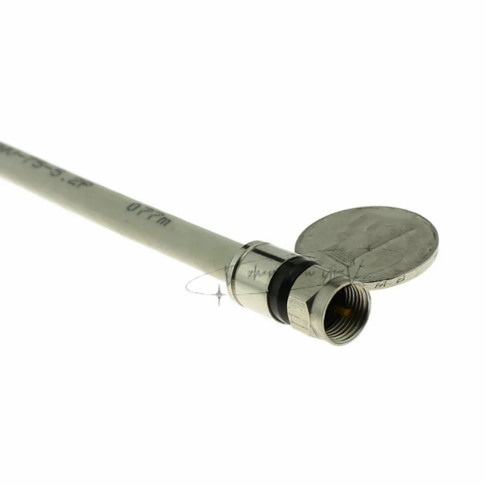 100 개/가방 파란색 검정색 노란색 모든 구리 방수 75-5 RG6 압출 F 헤드 영국 TV 케이블 24 차폐 범용 커넥터