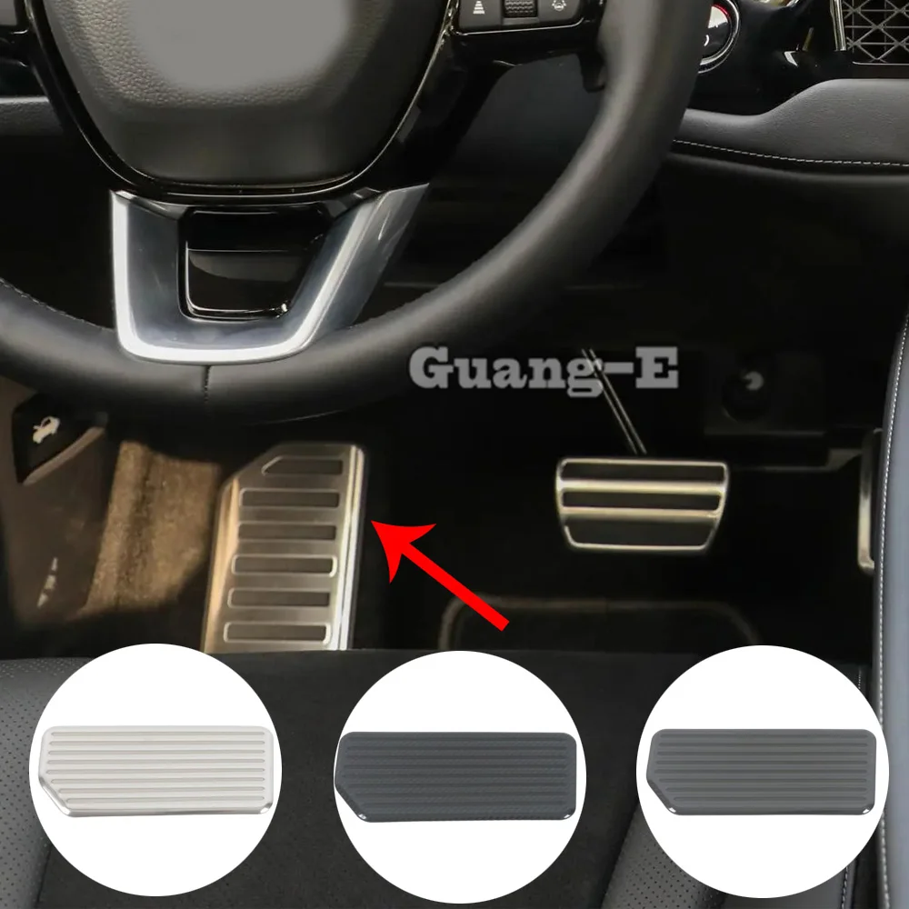 CarFootrestCoverFootRestDeadPedalStainlessSteelCoverFrameAutoInteriorAccessories