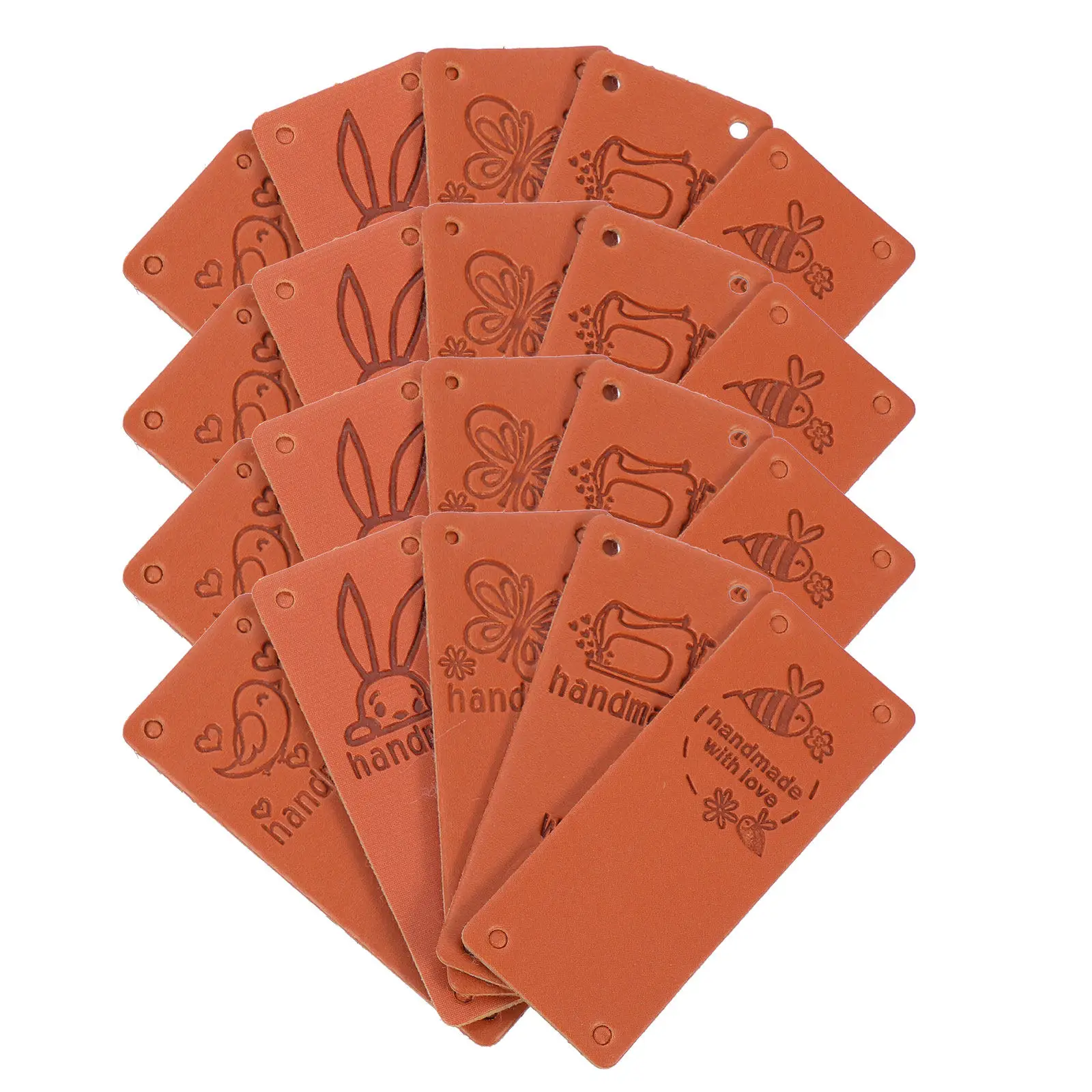 100Pcs 색상 변경 양각 라벨 수제 의류용 맞춤 이름표 청바지 가방 봉제 라벨 의류 액세서리
