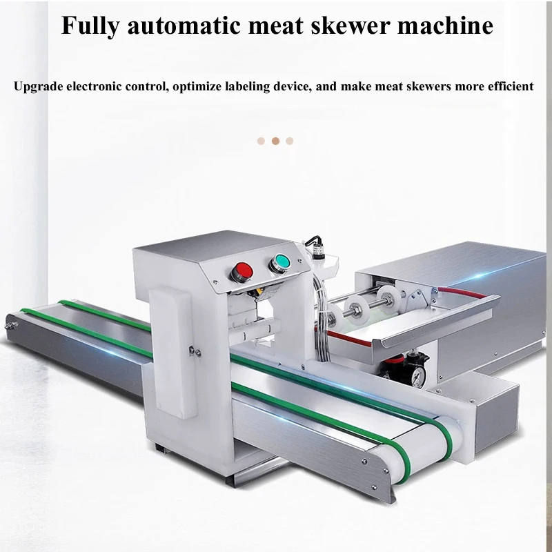 

Automatic BBQ Meat Skewer Machine Stainless Steel Chicken Beef Kebab Making Machine Mutton Wear String Machine
