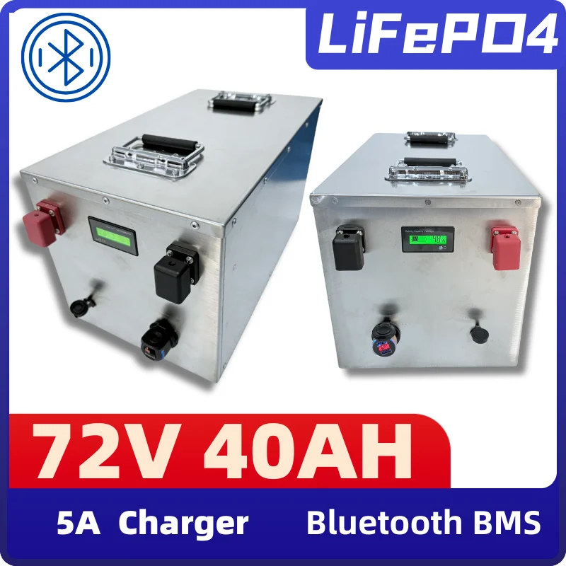 SK 72V 40Ah Portable Power Pack with Bluetooth Monitoring and Charger