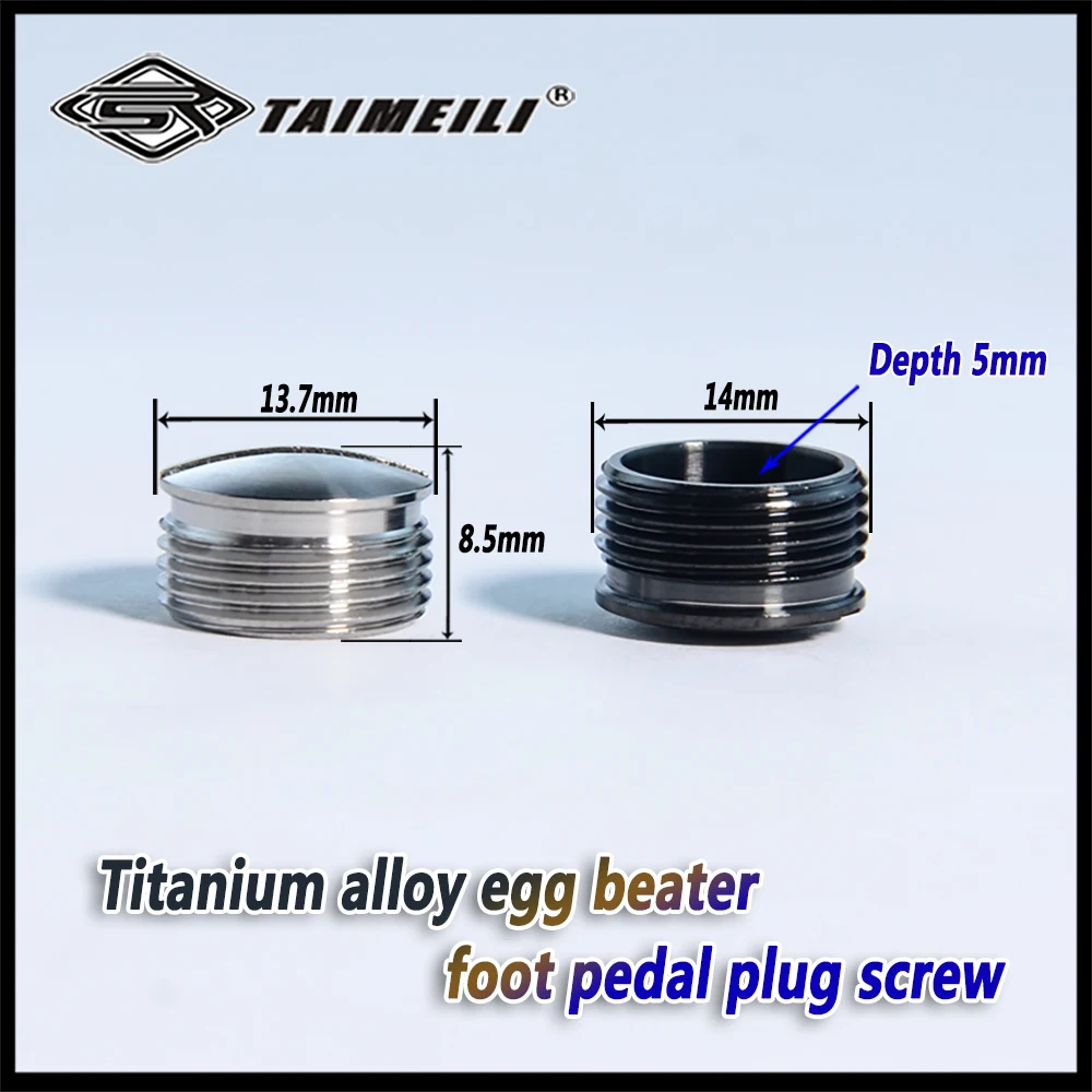 Taimeili 2pcs 티타늄 합금 스크류 비터 페달 샤프트 플러그 스크류