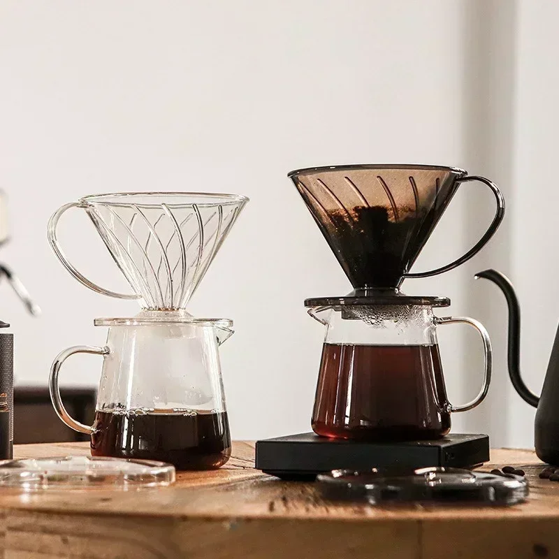 Description Picture 4 of itemPlastic Hand Brewed Coffee Filter Cup Reusable Espresso Coffee Dripper Funnel Barista Brewing Tool Funnel Filters Coffeeware