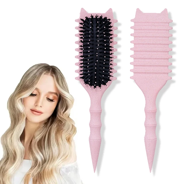 WANMEI Salon de coiffure brosse de coiffure bouclée brosse à cheveux pour peigner et façonner les boucles réduire les outils de traction 1