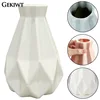 Plastic Flower Vase New Nordic Style Vase Flower for Wedding Ceramic Flower Arrangement Modern Diamond vase Shaped Living Room 5