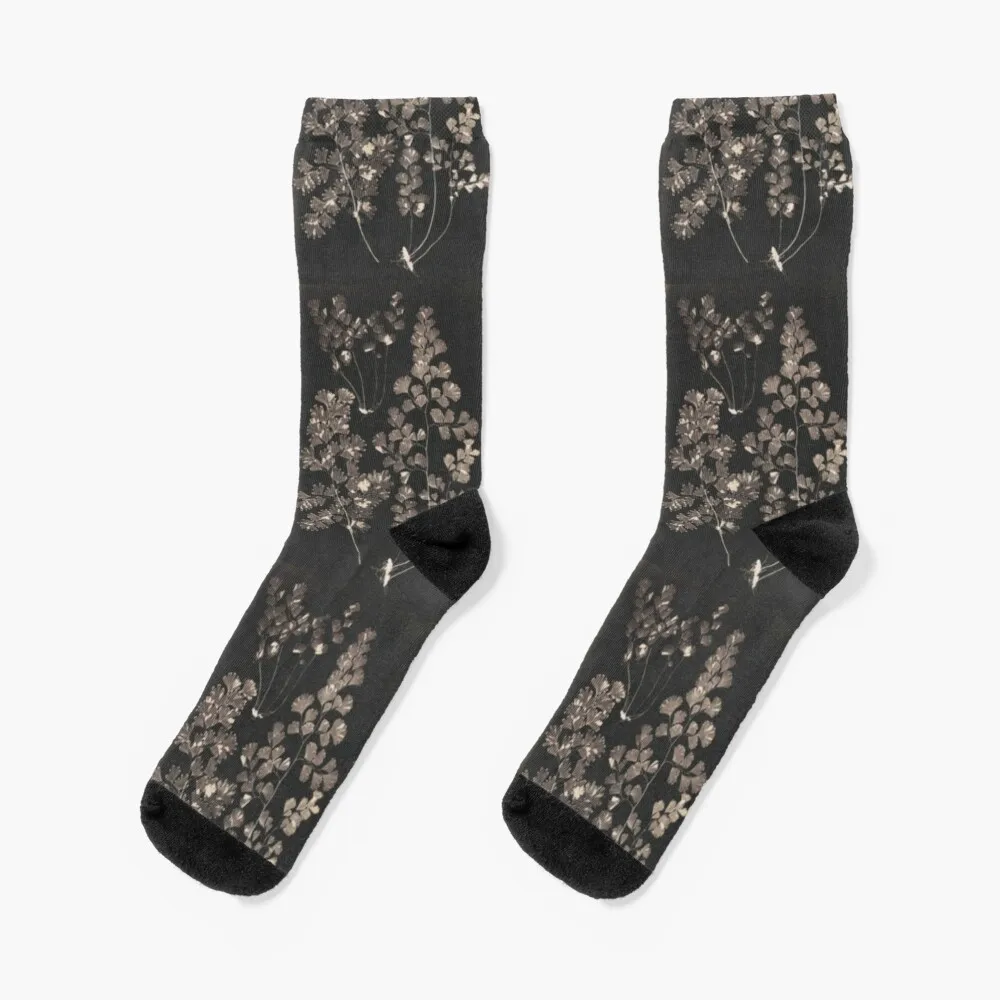 Black Maidenhair Socks Compression Socks Women