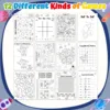 24pcs Diy Coloring Books Filling The Space Game Images Paper Color Space Practice Workbook Painting Art Book For School Drawing 3