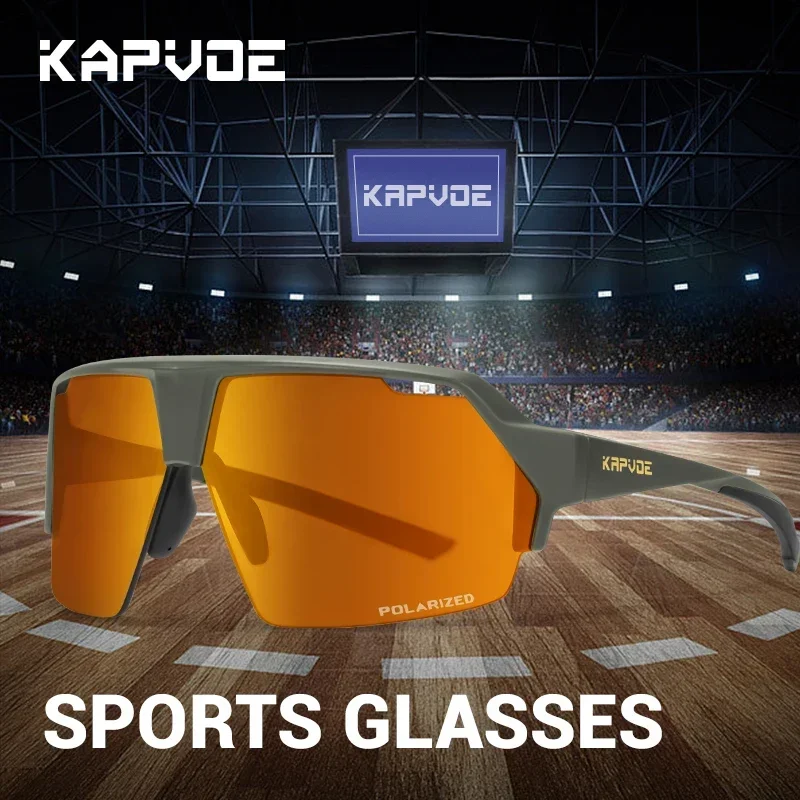 Kapvoe Polarized Sports Sunglasses Cycling Glasses UV400 Lightweight Running Driving Hiking Outdoor Eyewear Men Women Sunglasses