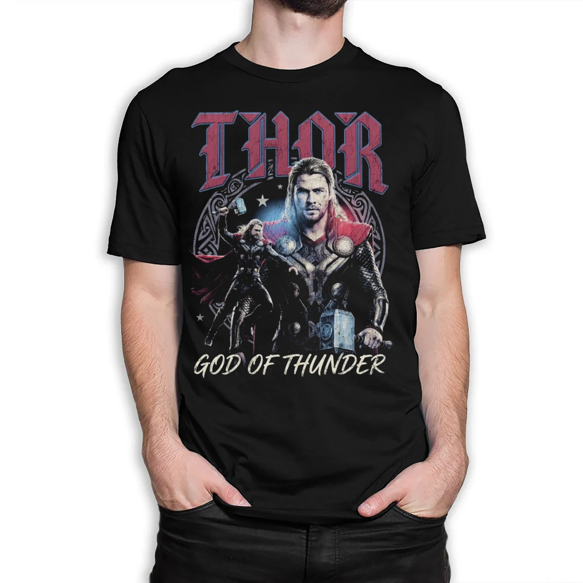Thoro Ropa Camiseta Unisex Vintage con Gráfico de Thor, Dios del Trueno, para ...