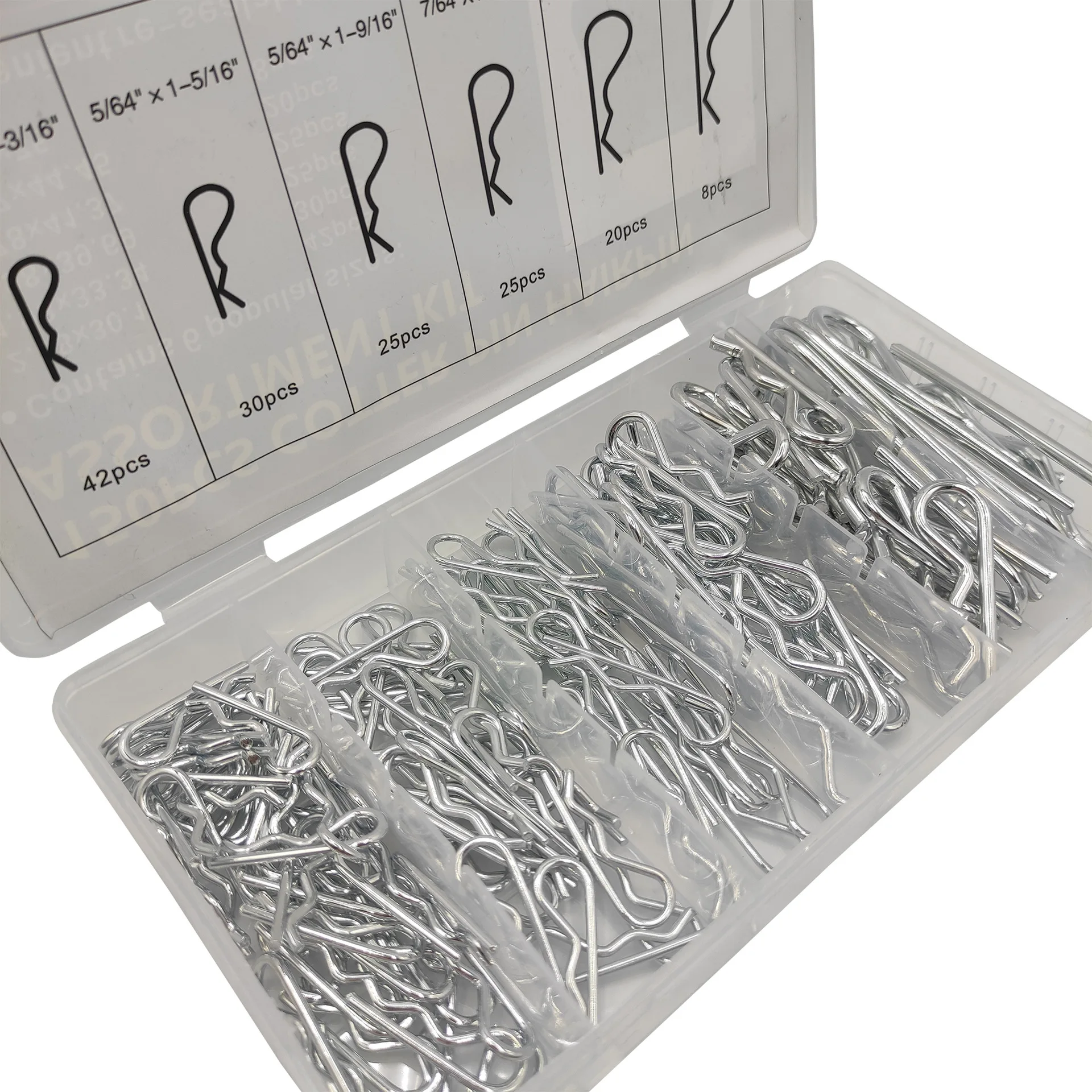 150PcsMetalRCotterPinSetTractorClipSplitCotterPinAssortment
