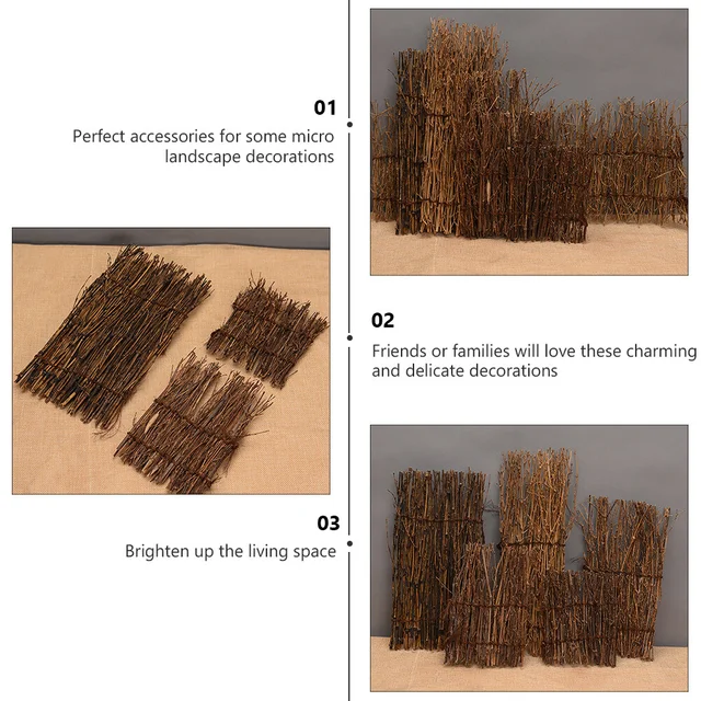 Természetes Lila Bambusz Kerítés Finom Sushi Edény Mikro Dísz Diy Sashimi Lemezellátás Tálca Tájkép - Image 5