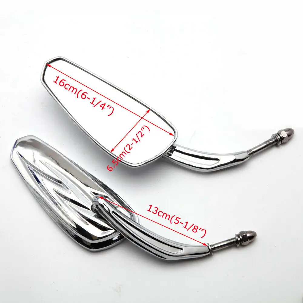 Chrome Rearview Side Mirrors Custom For Harley Touring Street Road Glide CVO