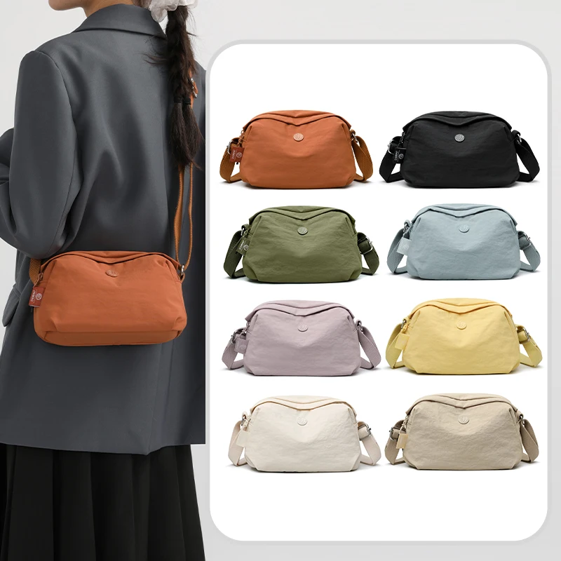 2025 New Jialongshi Fashionable and Versatile Women's Single Shoulder Bag, Casual and Simple Crossbody Bag, Waterproof Nylon Fab 6